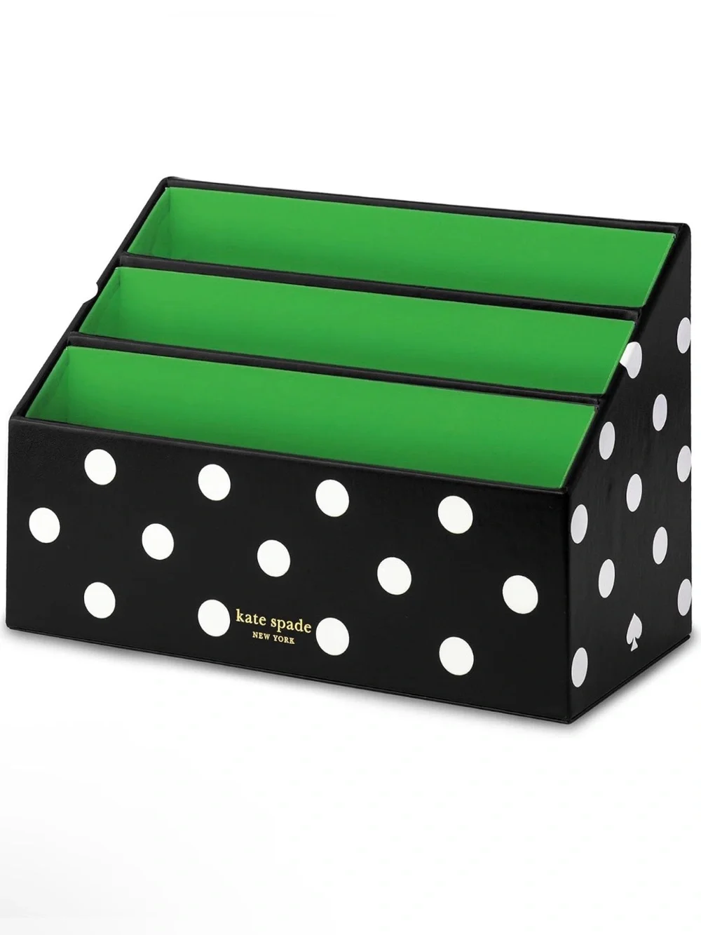 NIB | KATE SPADE New York Black Dot Desktop Organizer